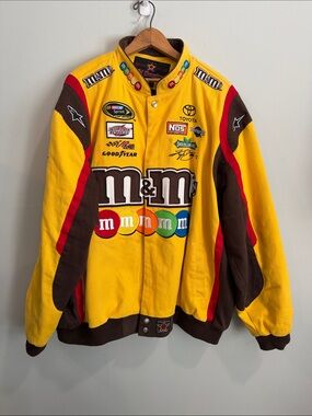 JH Design Kyle Busch M&M'S Yellow, Brown & Red Racing Jacket